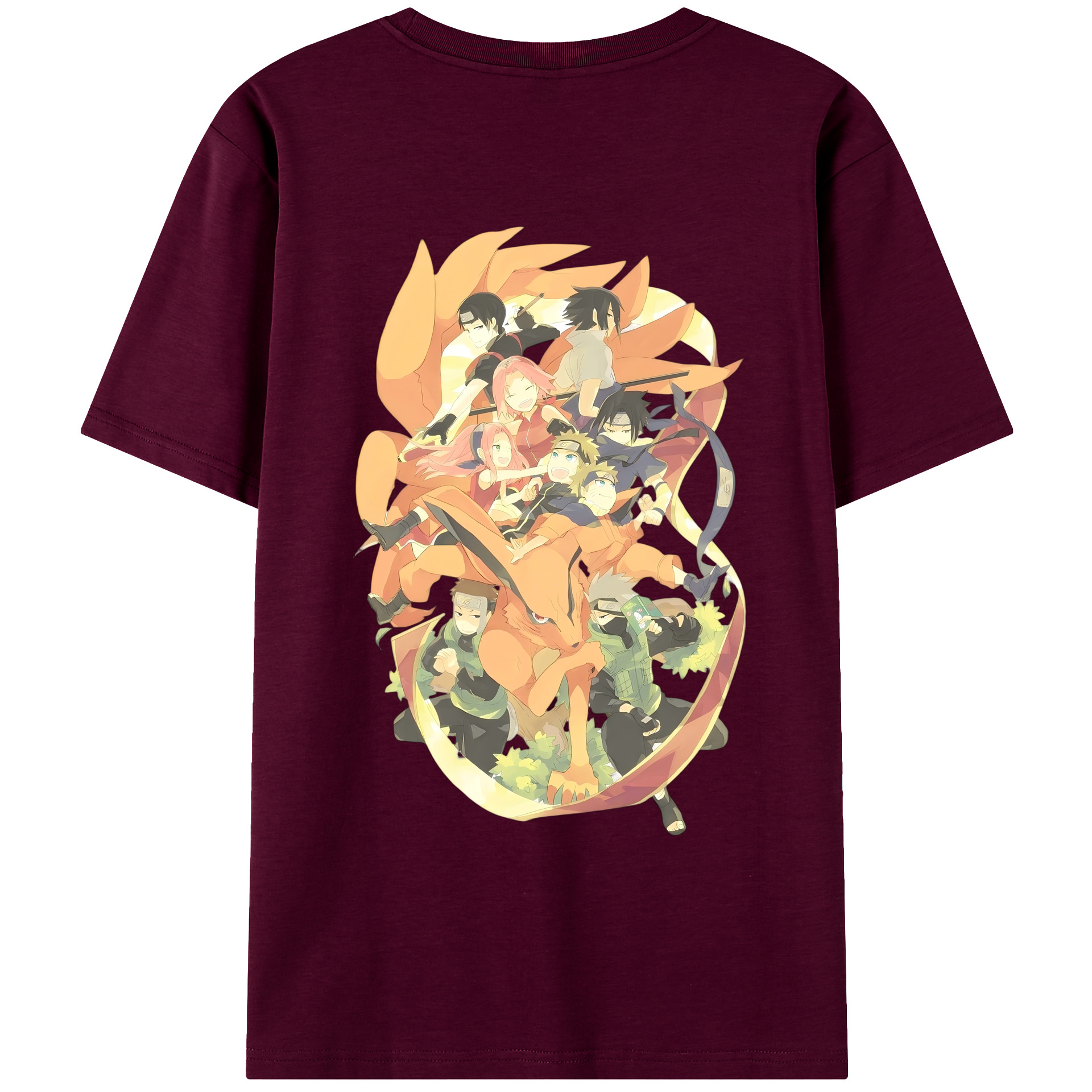 （画像用） NARUTO -ナルト- うずまき ナルト Uzumaki Naruto レディース半袖Tシャツ(バックプリント)